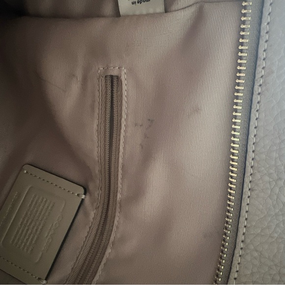 COACH tote north-south pebbled leather color block - Picture 12 of 14
